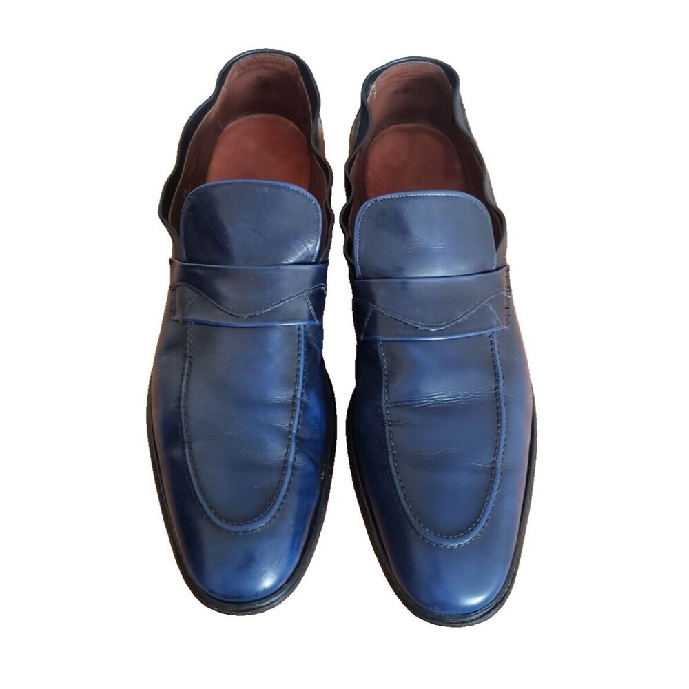 Allen Edmonds Sutton Loafers Size 14 AAA Blue Leather Men's Dress Slip On Shoes